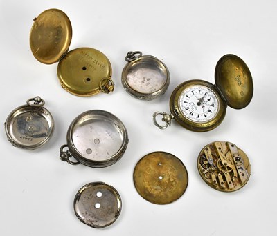 Lot 527 - A yellow metal key wind open faced pocket...