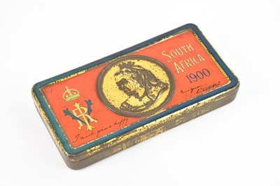 Lot 1197 - A Queen Victoria Boer War chocolate tin gift,...