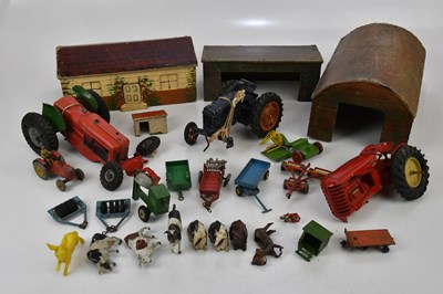 Lot 2045 - A small collection of painted lead animals and...