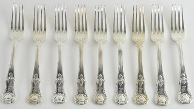 Lot 1093 - JONATHAN HAYNE; a set of nine George IV...