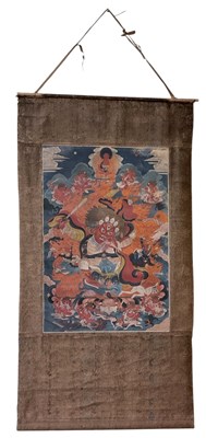 Lot 621 - An 18th/19th century Tibetan thangka...