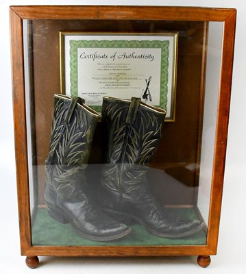 Lot 291 - MELISSA ETHERIDGE; a pair of stage worn boots...
