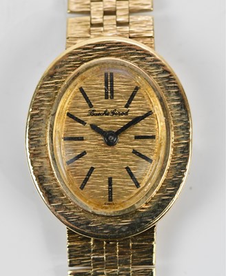 Lot 587 - BUECHE GIROD; a lady's 9ct gold cased...