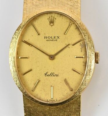 Lot 550 - ROLEX; a lady's yellow metal cased Cellini...