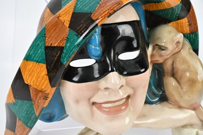 Lot 371 - ESSEVI; an Italian hand painted wall mask...