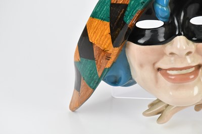 Lot 371 - ESSEVI; an Italian hand painted wall mask...