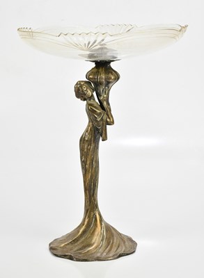 Lot 148 - ATTRIBUTED TO WMF; an Art Nouveau pewter...