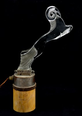 Lot 195 - M MAURICE; an Art Deco clear and frosted glass...