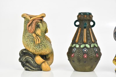 Lot 562 - AMPHORA; three art pottery vases including a...