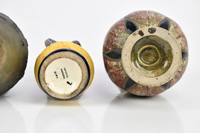 Lot 562 - AMPHORA; three art pottery vases including a...