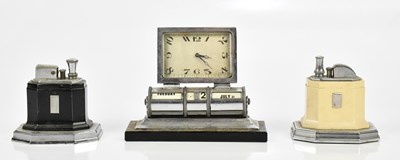 Lot 140 - RONSON; two Art Deco touch-tip-US patent Art...