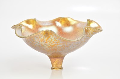 Lot 241 - LOETZ; a Papillon glass bowl with wavy edge,...