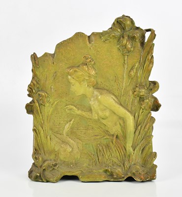 Lot 424 - ERNST WAHLISS; an Art Nouveau vase, relief...