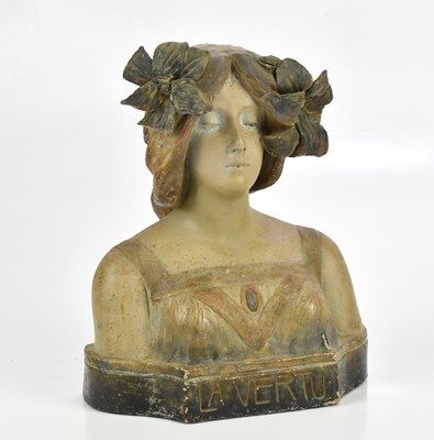 Lot 516 - GOLDSCHEIDER; an Art Nouveau bust, 'La Vertu',...