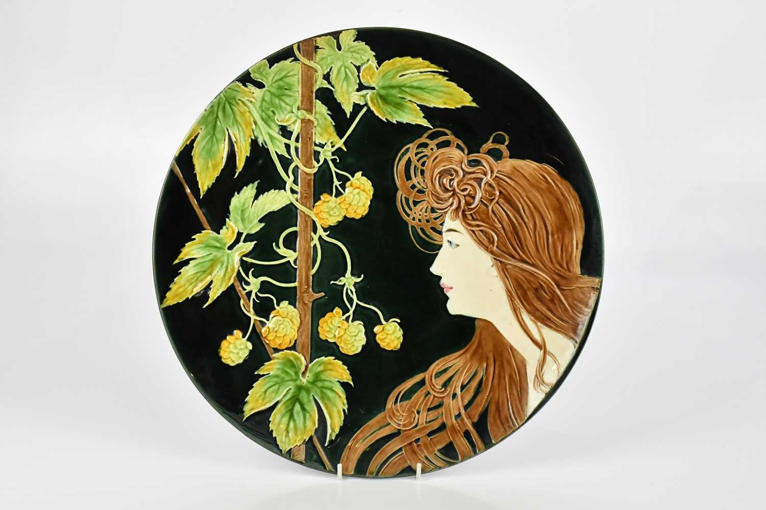 Lot 461 - SCHUTZ BLANSKO; an Art Nouveau ceramic wall...