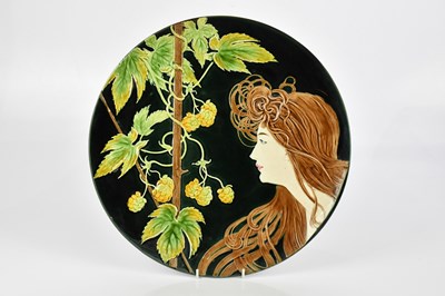 Lot 461 - SCHUTZ BLANSKO; an Art Nouveau ceramic wall...