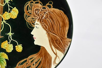 Lot 461 - SCHUTZ BLANSKO; an Art Nouveau ceramic wall...