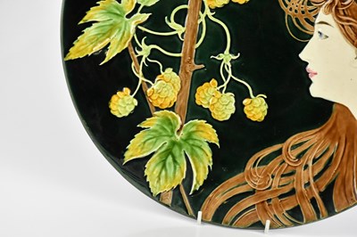 Lot 461 - SCHUTZ BLANSKO; an Art Nouveau ceramic wall...