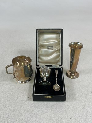 Lot 433 - An Elizabeth II hallmarked silver bud vase,...