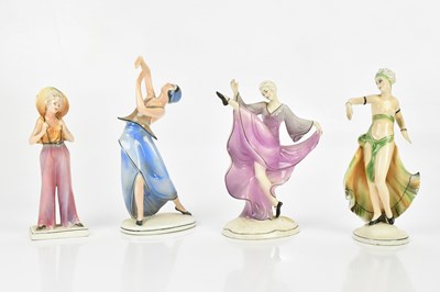 Lot 87 - KATZHUTTE; four Art Deco figures, three...