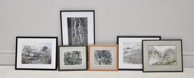 Lot 2303 - CHRISTINE TOMKINSON; woodcut print, 'Tidal...