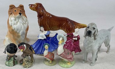 Lot 262 - BESWICK; a group animals and figures, to...
