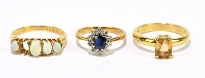 Lot 1071 - An 18ct yellow gold and citrine Millenium...