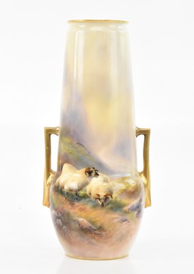 Lot 2534 - HARRY DAVIES FOR ROYAL WORCESTER; a twin...