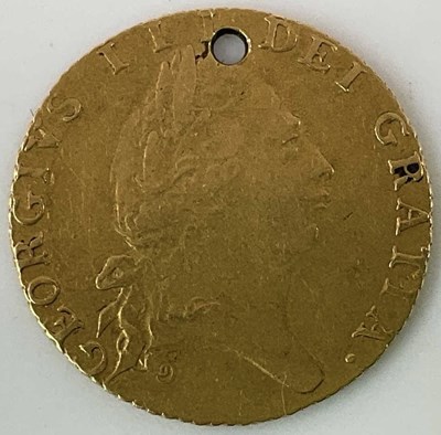 Lot 564 - A George III half guinea, 1793, drilled.