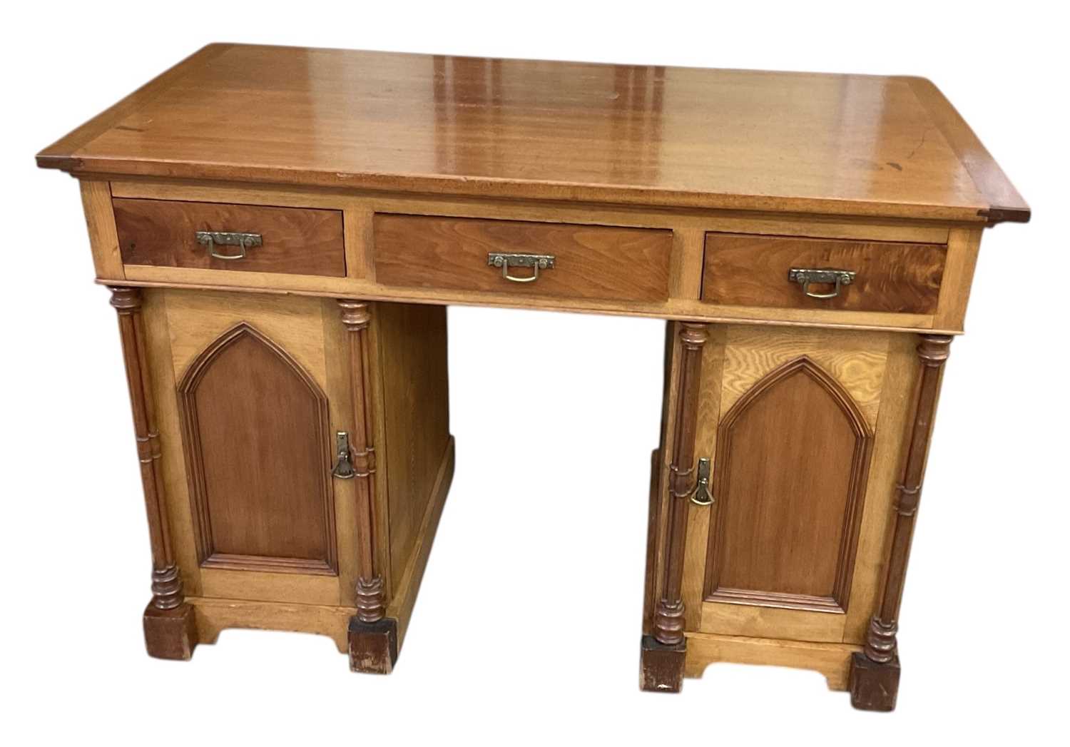 Lot 47 - A late 19th century Gothic Revival mahogany...