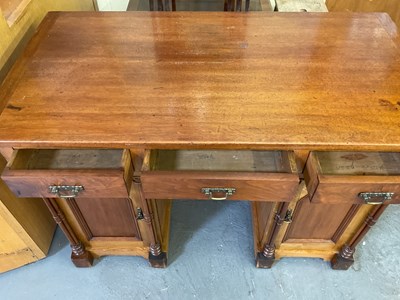 Lot 47 - A late 19th century Gothic Revival mahogany...