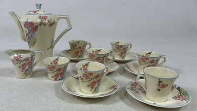 Lot 294 - An Art Deco coffee set, 'Blossom time',...
