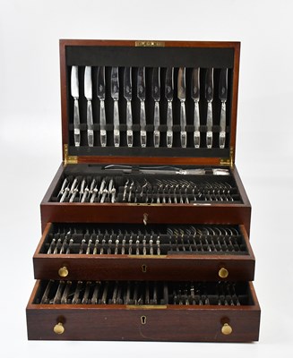 Lot 1582 - An Elkington canteen of cutlery containing...