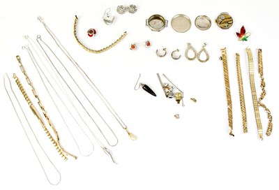 Lot 1503 - A quantity of hallmarked silver and sterling...