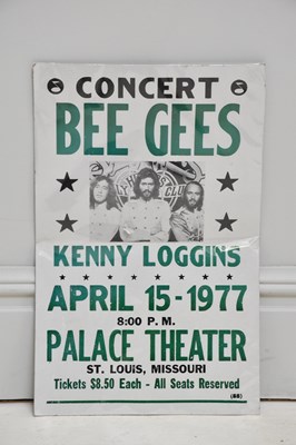 Lot 1642 - BEE GEES; an original tour poster for Palace...