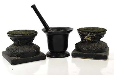 Lot 1409 - A Victorian black painted cast iron...