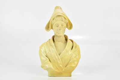 Lot 84 - FRIEDRICH GOLDSCHEIDER; an Art Nouveau bust of...