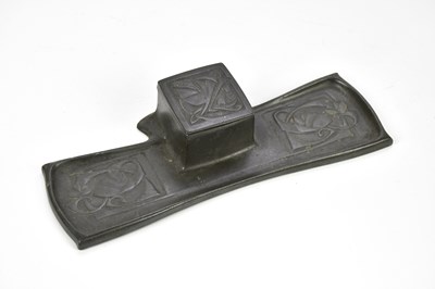 Lot 142 - ARCHIBALD KNOX FOR ENGLISH PEWTER; a Liberty &...