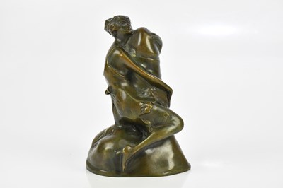 Lot 74 - EROTICA; an Art Nouveau bronze after Bruno...