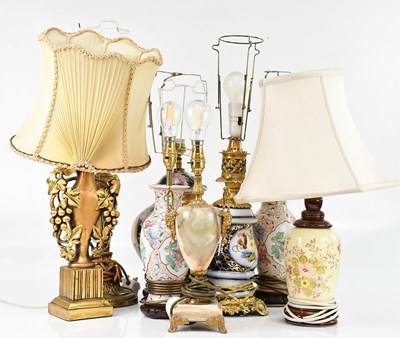 Lot 1680 - A collection of decorative table lamps...