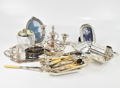 Lot 1602 - A collection of assorted silver plate...