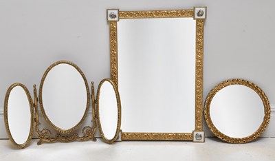 Lot 1051 - Two decorative wall mirrors, including a...