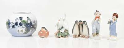 Lot 2419 - ROYAL COPENHAGEN; three animal models...
