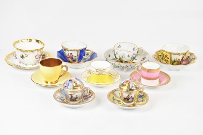 Lot 2615 - MEISSEN; a 19th century teacup and saucer,...