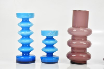 Lot 271 - Five contemporary Scandinavian art glass vases...