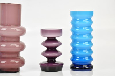 Lot 271 - Five contemporary Scandinavian art glass vases...