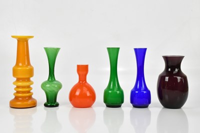 Lot 287 - ATTRIBUTED TO ALSTERFORS; an amber glass four...
