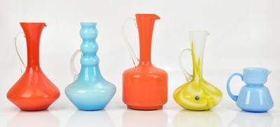 Lot 304 - An Italian art glass ewer with internal...