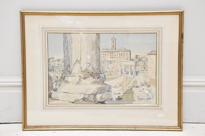 Lot 2205 - GORDON DAVIES; watercolour, 'Rome', signed and...