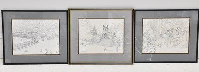 Lot 2304 - ALBIN TROWSKI; three ink drawings, including a...